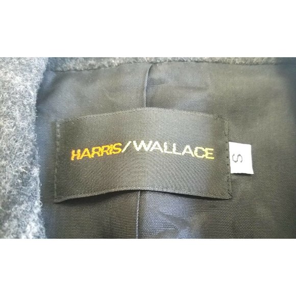 Harris Wallace Jacket Blazer Womens Sz Small Plaid Gray Wool Blend Button Up - Picture 3 of 12